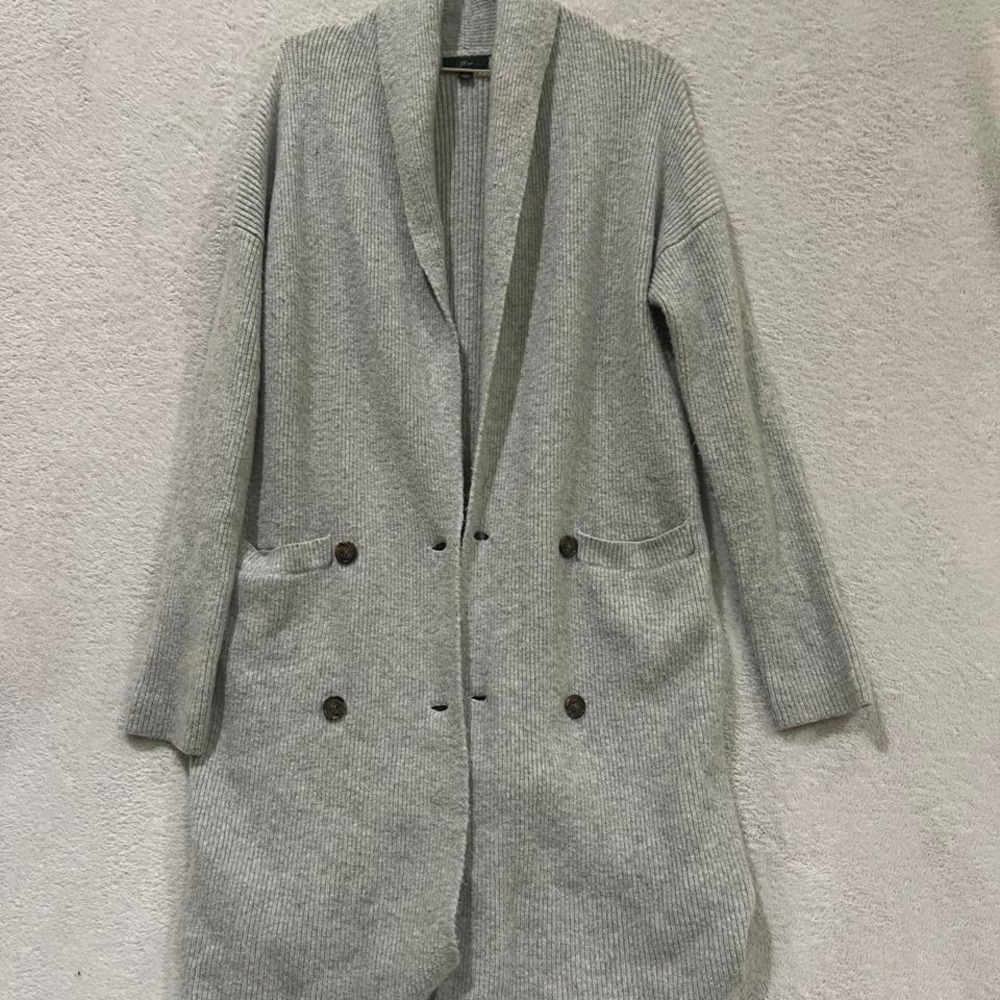 Grey J.Crew wool blend oversized cardigan size XS